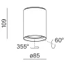 AQFORM VYRO x1 round move LED surface-mounted tube, adjustable