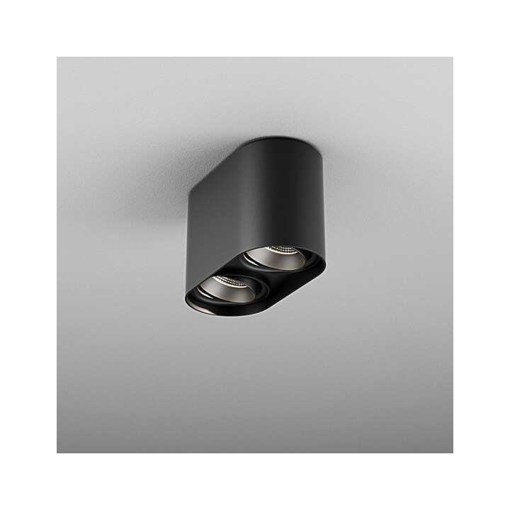 AQFORM VYRO x2 round move LED surface-mounted 47038 adjustable