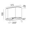 AQFORM VYRO x2 round move LED surface-mounted 47038 adjustable