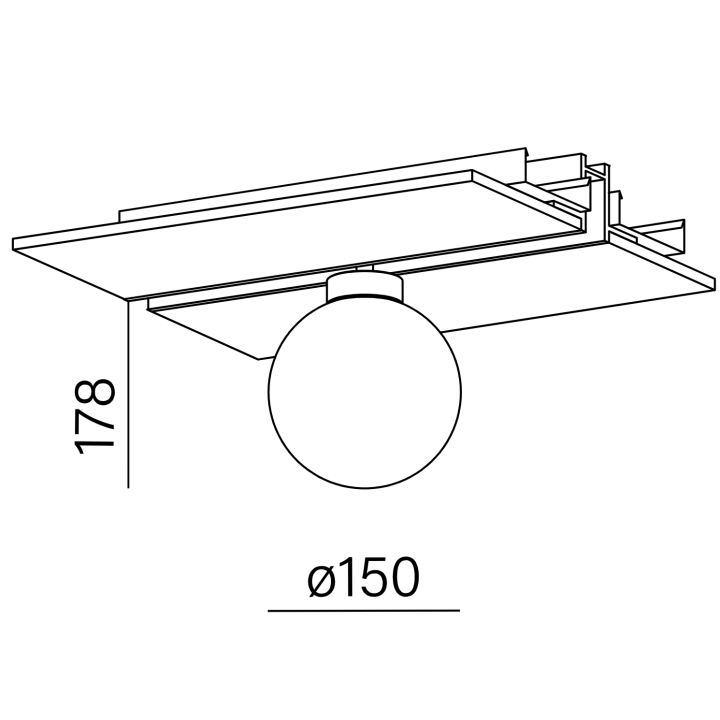 AQFORM MODERN BALL simple midi LED high multitrack 16429 lampa kula