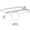 AQFORM MODERN BALL simple midi LED high multitrack 16429 ball lamp