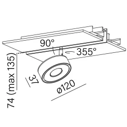 AQFORM QRLED move high multitrack 16440 for HIGH rail white, black