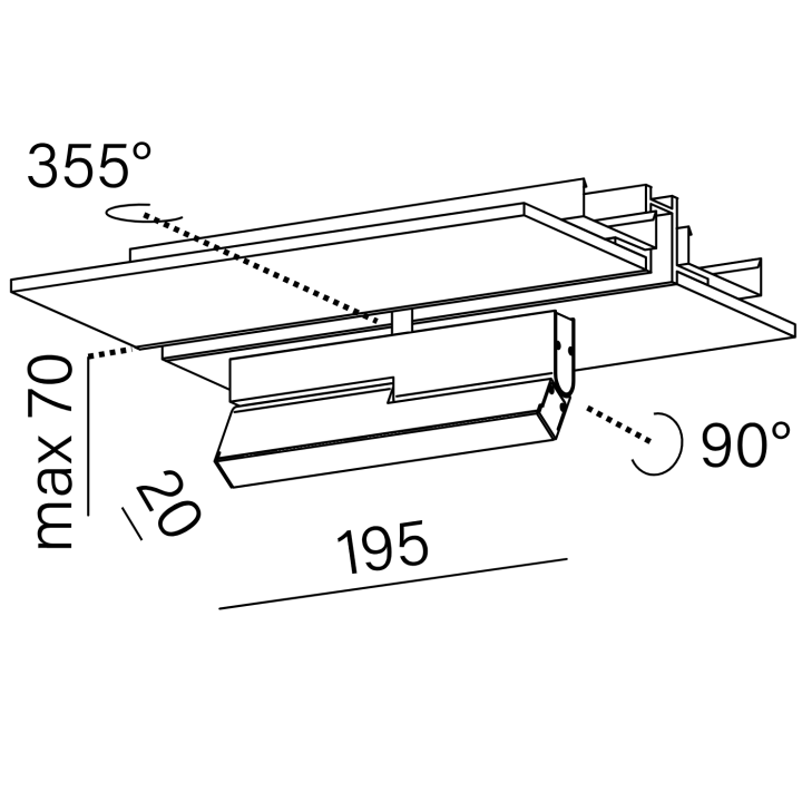 AQFORM RAFTER mini move LED do szyny high multitrack 16463