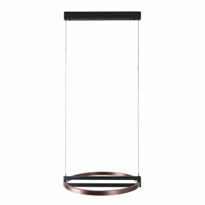 MAXLIGHT Singapore Round P0552 ring hanging lamp black and brown 3000K
