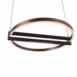 MAXLIGHT Singapore Round P0552 ring hanging lamp black and brown 3000K