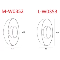 MAXLIGHT Signature W0352/3 eleganckie kinkiety LED 3000K mosiądz