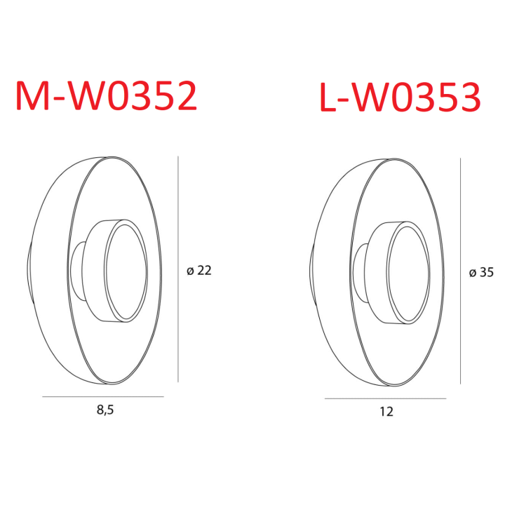 MAXLIGHT Signature W0352/3 eleganckie kinkiety LED 3000K mosiądz