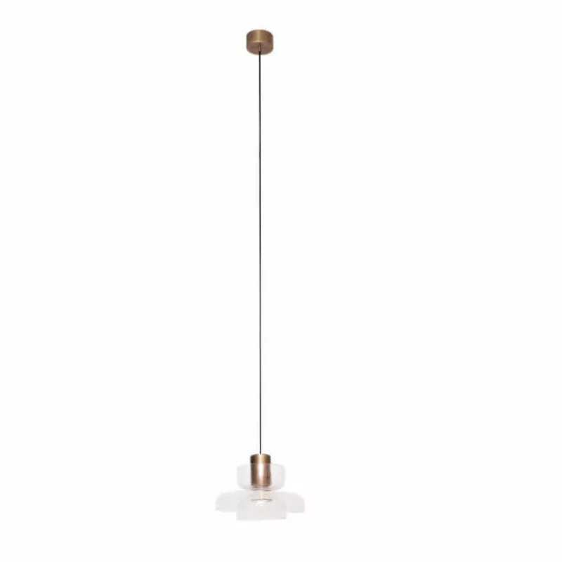 MAXlight Signature P0530/1/2 lampy wiszące LED mosiądz + szkło