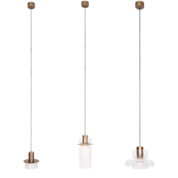 MAXlight Signature P0530/1/2 LED hanging lamps brass, metal + glass