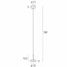 MAXlight Ibiza I P0528 stylish LED hanging lamp black 8W 3000K