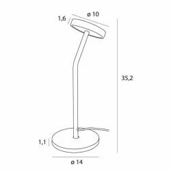 Maxlight Ibiza T0061 lampa biurkowa LED 3000K 6W czarna 294lm