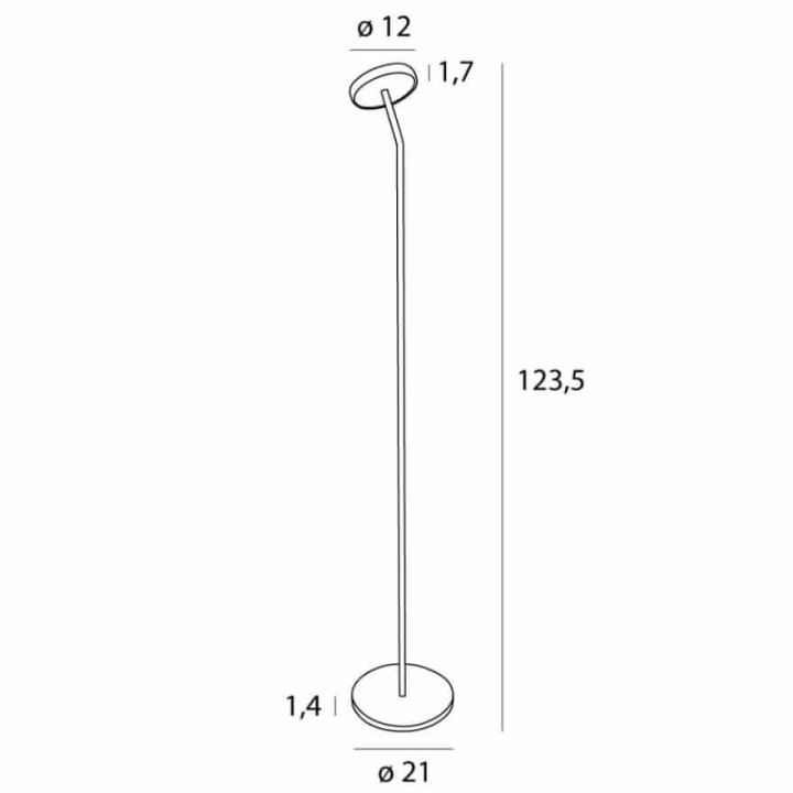 MAXLIGHT Ibiza F0060 metal floor lamp painted black