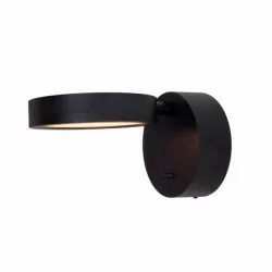 MAXlight Ibiza W0350 metalowy czarny kinkiet LED 3000K okrągły