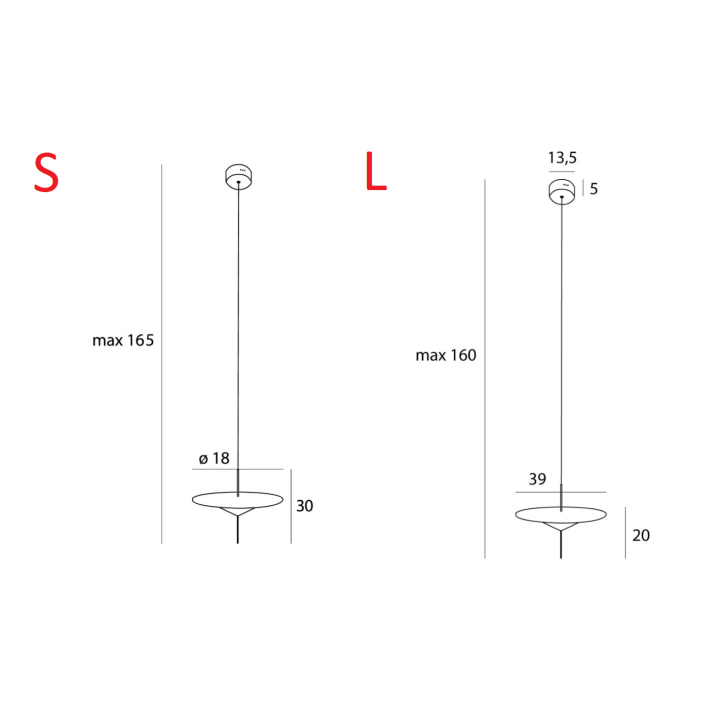 MAXlight Cone P0554/5 LED hanging lamp, black, elegant design