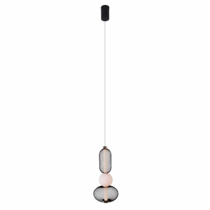 MAXLIGHT Bora P0591/2 LED hanging lamp black + gold, white balls