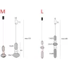 MAXLIGHT Bora P0591/2 lampa wisząca LED czarny + złoty, białe kule