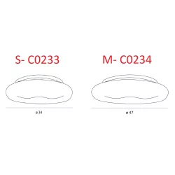 MAXLIGHT DUO C0233/4 LED ceiling lamps metal + acrylic white 3000K 2 sizes