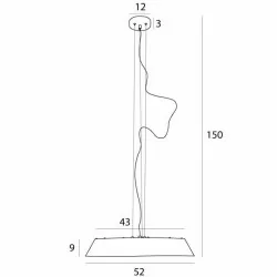 MAXlight Tamago P0550/1 lampa wisząca LED okrągła średnica 52cm brązowa