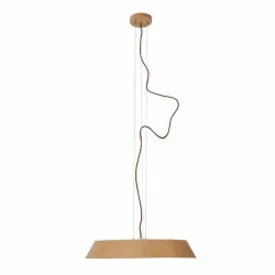 MAXlight Tamago P0550/1 LED hanging lamp, round, diameter 52cm, brown