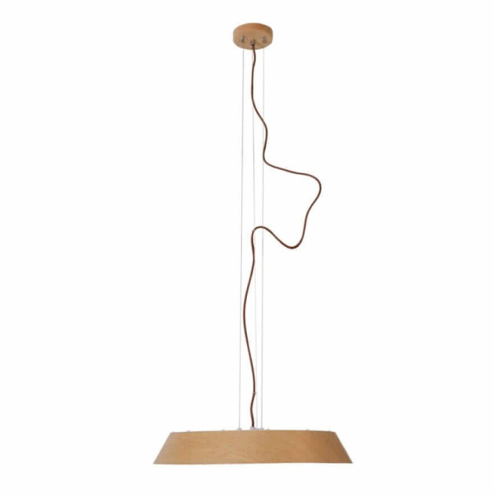 MAXlight Tamago P0550/1 lampa wisząca LED okrągła średnica 52cm brązowa