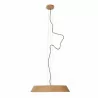 MAXlight Tamago P0550/1 LED hanging lamp, round, diameter 52cm, brown