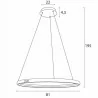 MAXLIGHT Qled P0557 czarna lampa wisząca ring 80cm LED 40W 3000K