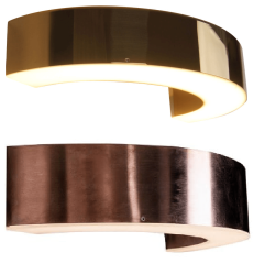 MAXlight Lotus LED wall lamp metal/acrylic gold/brown 3-year warranty