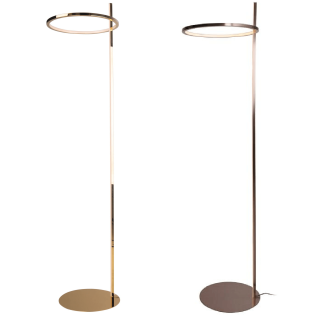 Maxlight Lozanna F0050, F0061 lampa podłogowa złota, brązowa LED 3000K