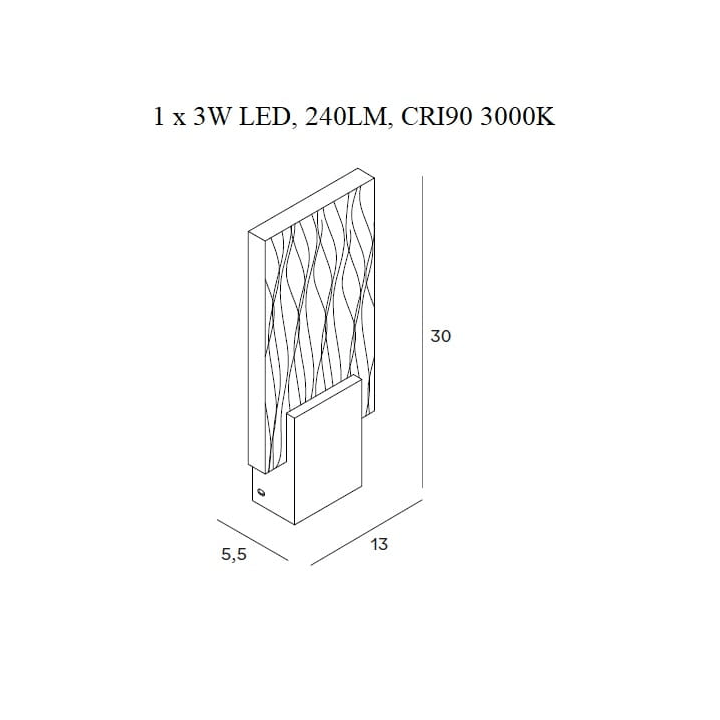 MAXlight Vetro W0360, W0289 wall lamp stainless steel, glass gold IP20