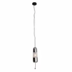 MAXLIGHT Mauri P0588/9/90 lampa wisząca E14 czarna, metal i szkło