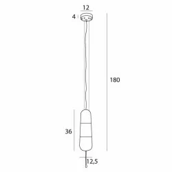 MAXLIGHT Mauri P0588/9/90 lampa wisząca E14 czarna, metal i szkło