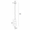 MAXLIGHT Mauri P0588/9/90 hanging lamp E14 black, metal and glass
