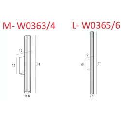 Maxlight Fayette  elegancki kinkiet LED aluminium+szkło, złoty, czarny