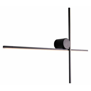 MAXlight Arne W0369/70 LED wall lamp 3000K black oblong 60/90 cm IP44