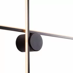 MAXlight Arne W0369/70 LED wall lamp 3000K black oblong 60/90 cm IP44