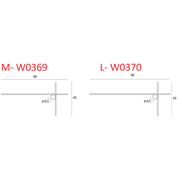 MAXlight Arne W0369/70 kinkiet LED 3000K czarny podłużny 60/90 cm IP44