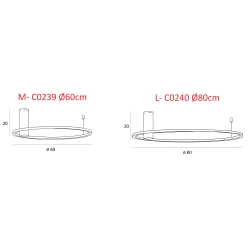 MAXLIGHT Queen C0239/40 plafon LED 3000K złoto szczotkowane 2 rozmiary