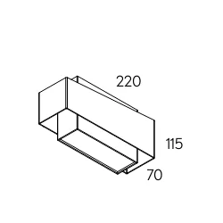 BPM KUU 410014 LED wall lamp 3000K white, black IP20 3-year warranty