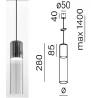 AQFORM MODERN GLASS Tube LED 230V suspended 50476, 50535