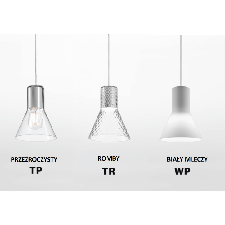 AQFORM MODERN GLASS Flared LED 230V suspended 50477, 50536