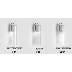 AQFORM MODERN GLASS Tube LED 230V hermetic wall IP43