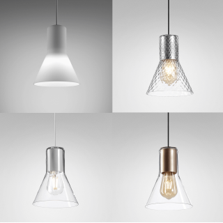 AQFORM MODERN GLASS Flared E27 zwieszany 50474, 50533 szklany stożek