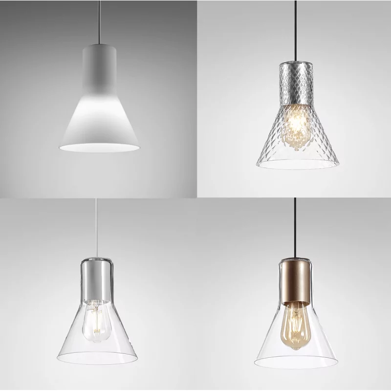 AQFORM MODERN GLASS Flared E27 zwieszany 50474, 50533 szklany stożek