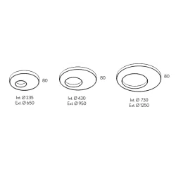 BPM ALBERTA S-LIGHT surface-mounted LED lamp, 4 colors, 3 sizes