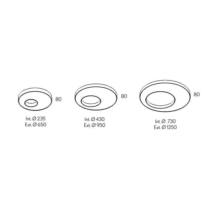 BPM ALBERTA S-LIGHT surface-mounted LED lamp, 4 colors, 3 sizes