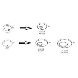 BPM ALBERTA S-LIGHT ring LED hanging lamp 65cm, 95cm, 125cm 4 colors