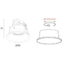 BPM KONI 3161.02 white, black, gray MR16 12V, GU10 230V, LED 8W