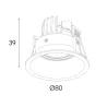 BPM KONI 3161.01 round, movable ceiling fixture black, white, gray
