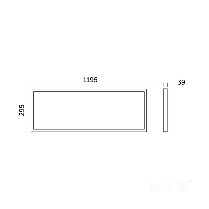 KOBI Panel LED BRISBANE PREMIUM 30x120 36W CZARNY, BIAŁY 4000K