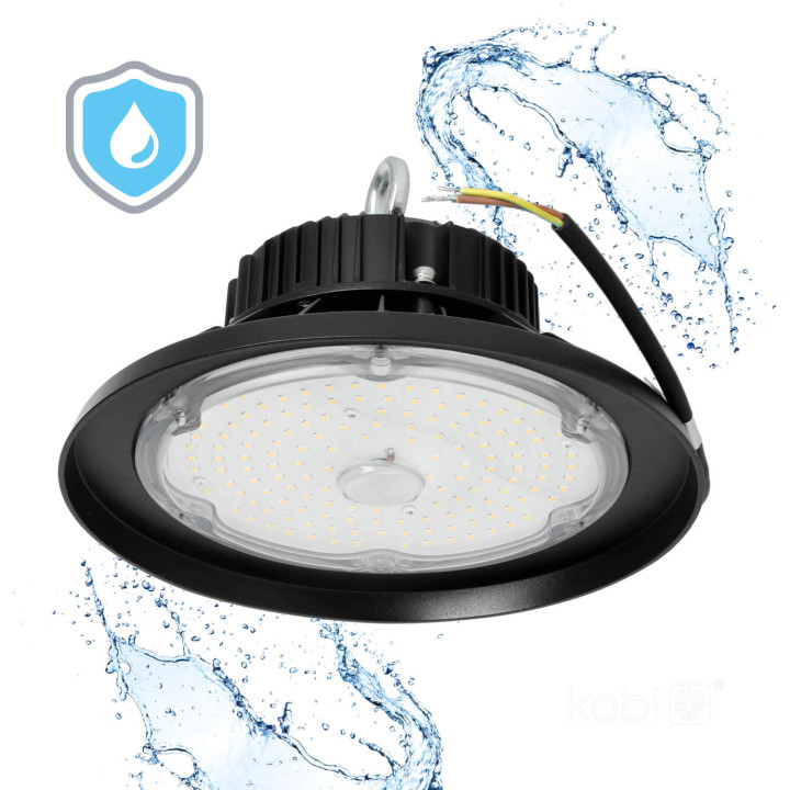 Oprawa przemysłowa KOBI LED RIO PRO moc 100W, 200W 4000K czarna